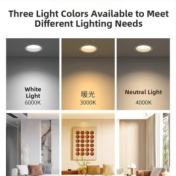 Ενσωματωμένο LED downlight οροφής σαλονιού, σχέδιο cat-eye, τρεις χρώσεις, μοντέρνο μινιμαλιστικό στυλ, 5W
