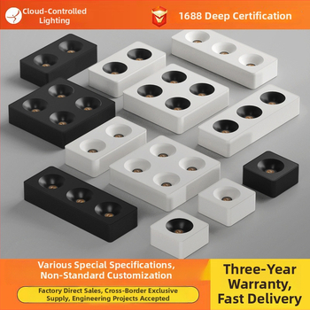 Downlight πλήρους φάσματος με τέσσερα τετράγωνα κεφάλια, οροφή-μόνταριστό LED προβολέας κατά της λάμψης