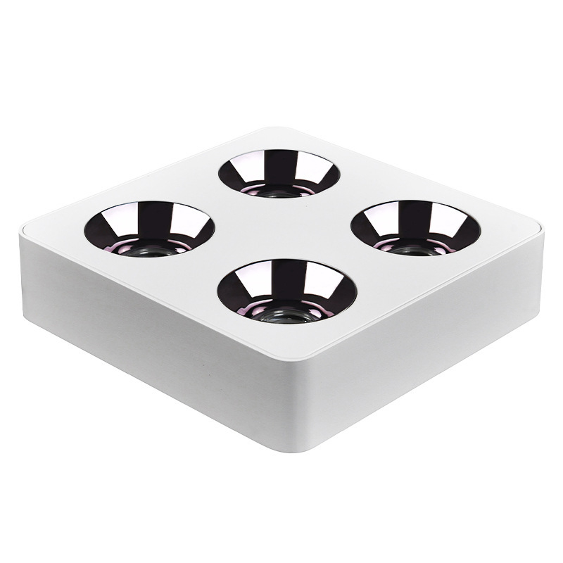 Downlight πλήρους φάσματος με τέσσερα τετράγωνα κεφάλια, οροφή-μόνταριστό LED προβολέας κατά της λάμψης