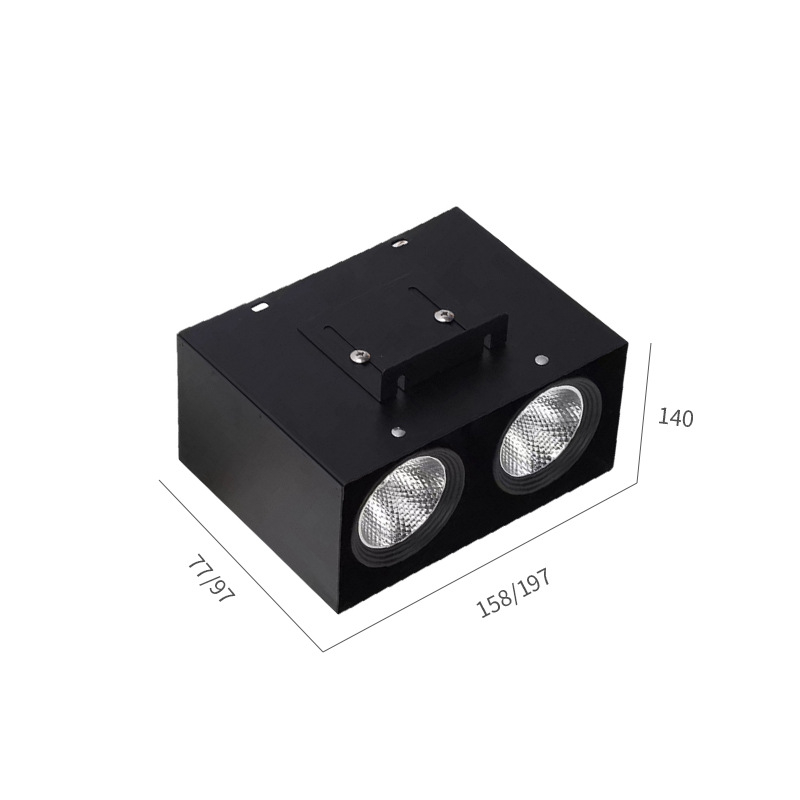 LED downlight i spot svjetlo s aluminijskim kvadratnim kanalom za komercijalno osvjetljenje