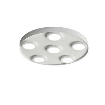 Υπερ-λεπτό LED κυκλικό οροφής downlight, αντιθαμπό, με τρεις κεφαλές, μοντέρνος μινιμαλιστικός σχεδιασμός, επιφανειακή εγκατάσταση, κατάλληλο για υπνοδωμάτιο και σαλονι, χωρίς κεντρικό φως