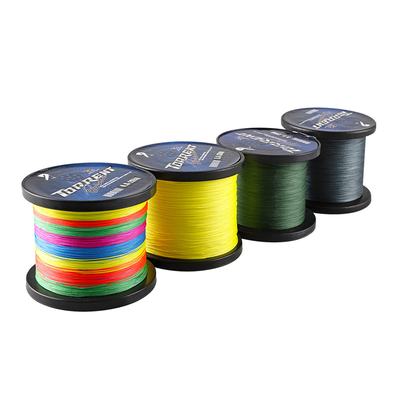 Conrad 1000 m linie de pescuit PE multicolor, linie principală împletită Dyneema, 8 fibre