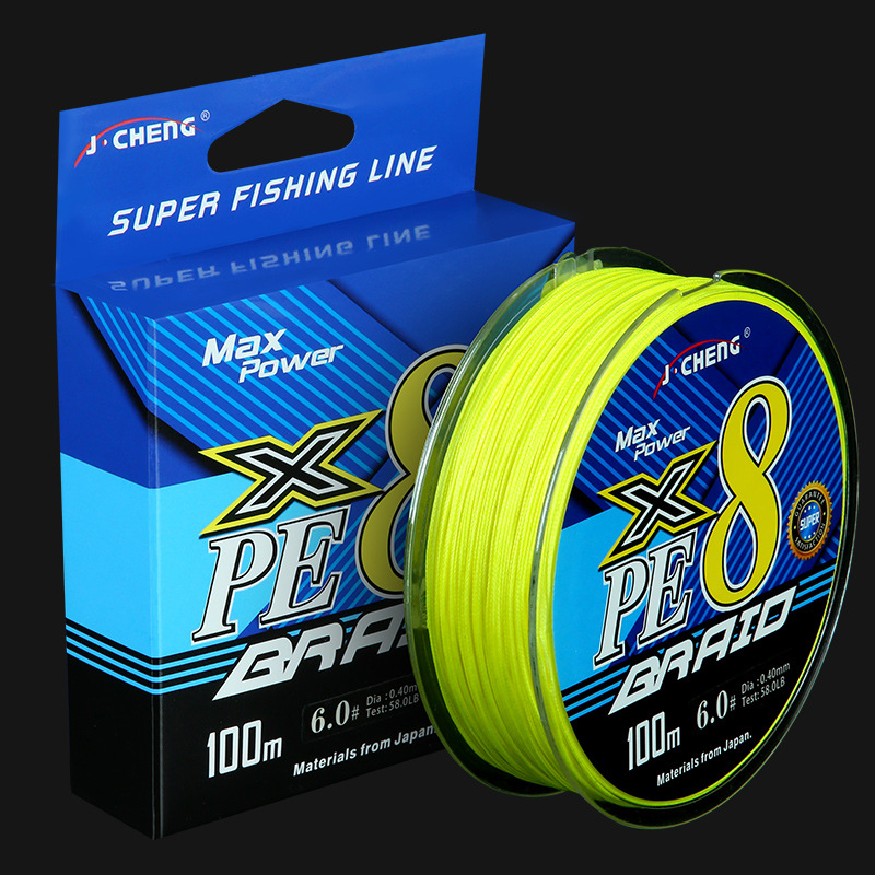 Linie PE cu 8 fibre pentru aruncări de lungă distanță, linie principală de înaltă rezistență pentru pescuit marin