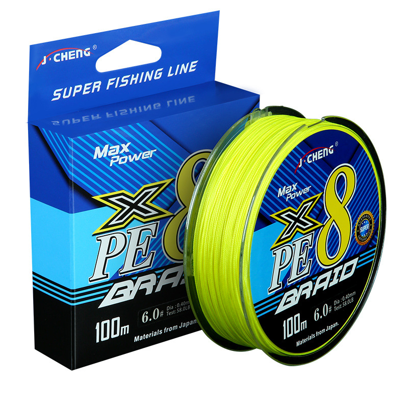 Linie PE cu 8 fibre pentru aruncări de lungă distanță, linie principală de înaltă rezistență pentru pescuit marin