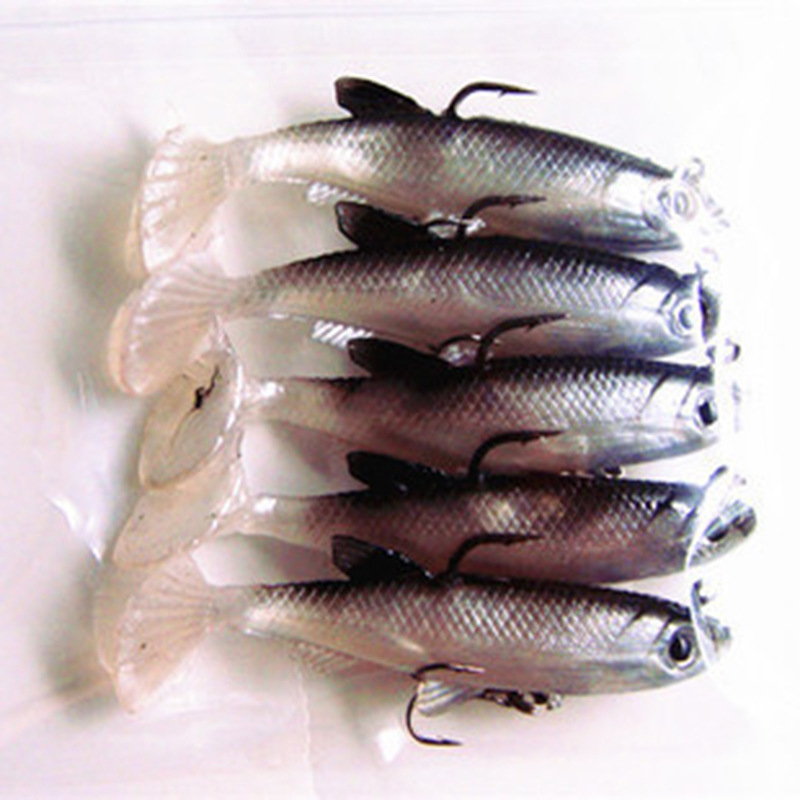 Mekana imitacija s T-repom crno-bijela, s teškom glavom, 14 g, 8 cm, PVC mamac