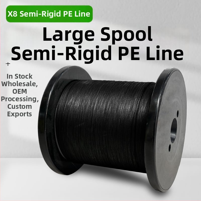 Linie de pescuit Dyneema PE cu opt fire, linie principală semi-dură pentru năluci