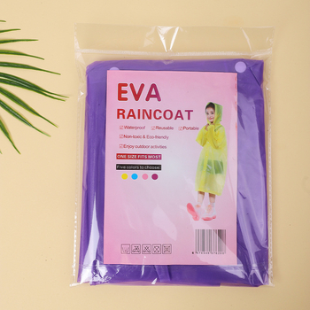 Gyerek EVA esőponcho, vízálló kapucnis esőruha kültéri használatra