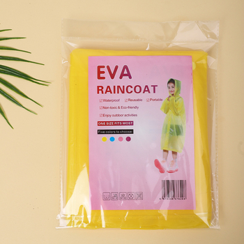 Gyerek EVA esőponcho, vízálló kapucnis esőruha kültéri használatra
