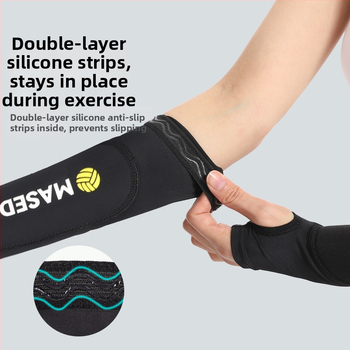 Felnőtteknek szóló röplabdához készült alkari- és könyökvédő, anti-slip, párnázott, ütéscsillapító sportvédő