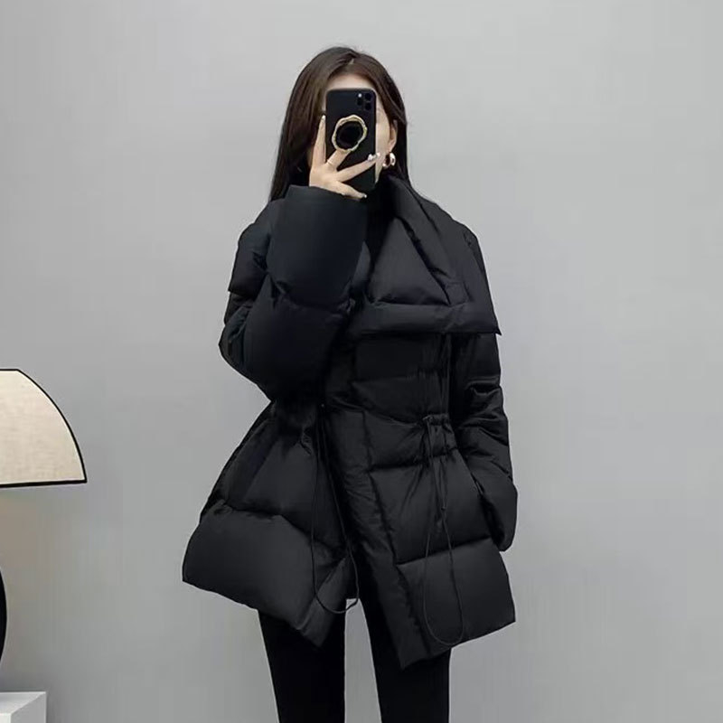 Ženska kratka jakna od perja, zimski stil, plus veličina