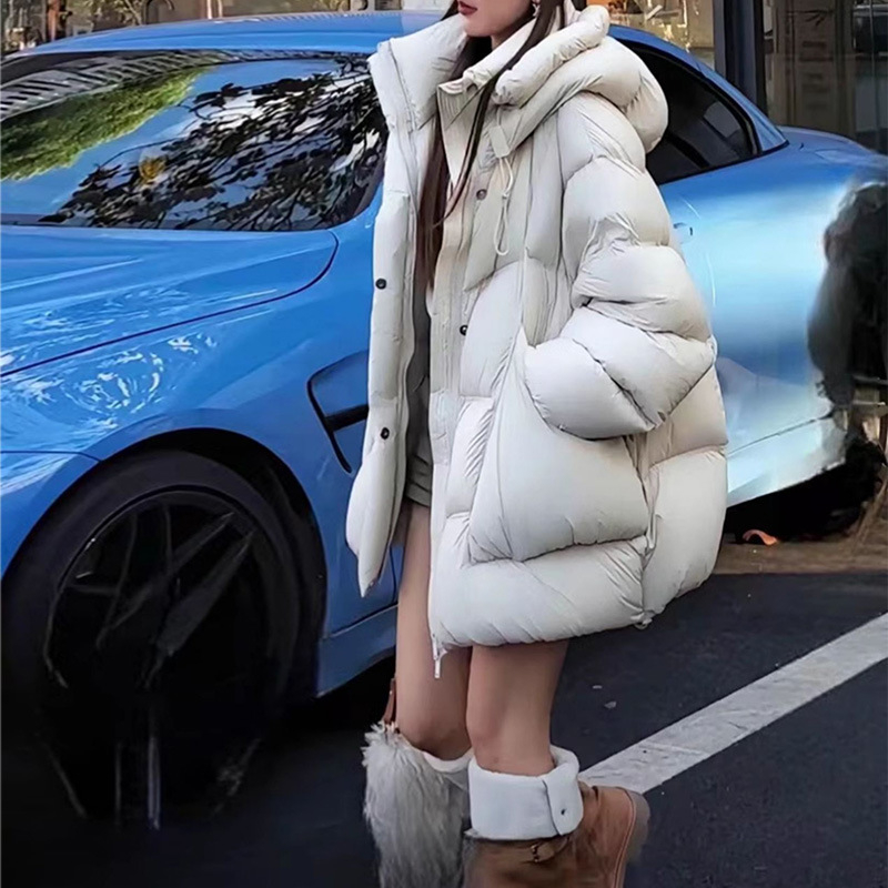 Ženska zimska jakna od perja, kratka, korejski stil, 50% punila