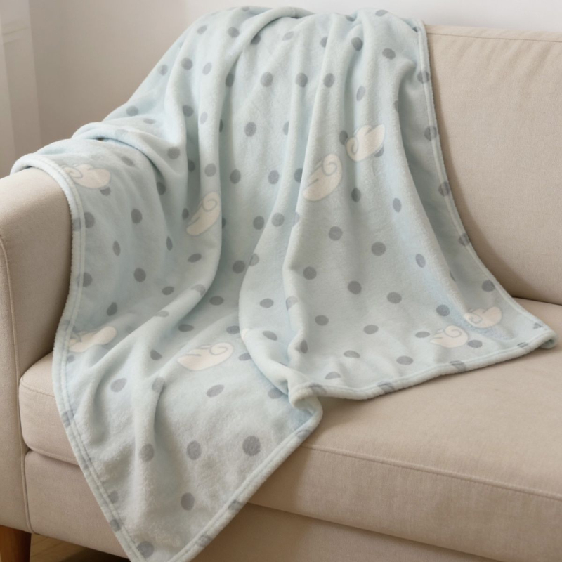 Flanell pléd pöttyös mintával és apró szárnyacskákkal, koreai stílus, iroda klímával, kollégium, pihenőtakaró, vékony