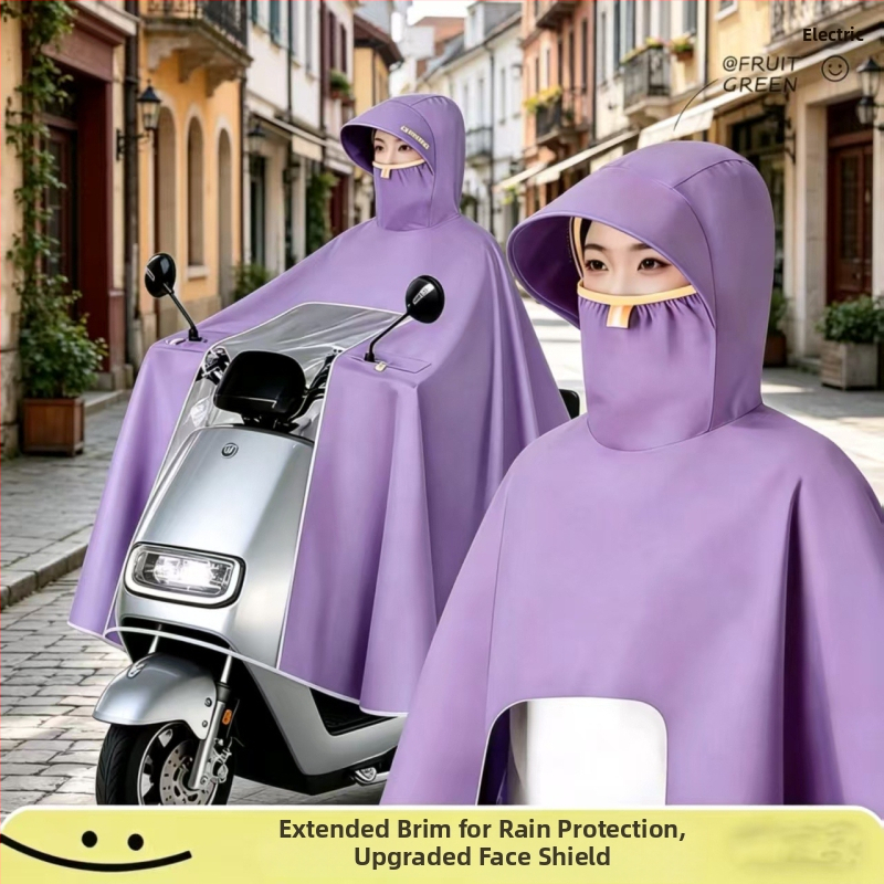 Elektronikus robogó/motor esőkabát, teljes testet takaró poncsó, extra nagy, vízálló Oxford anyag