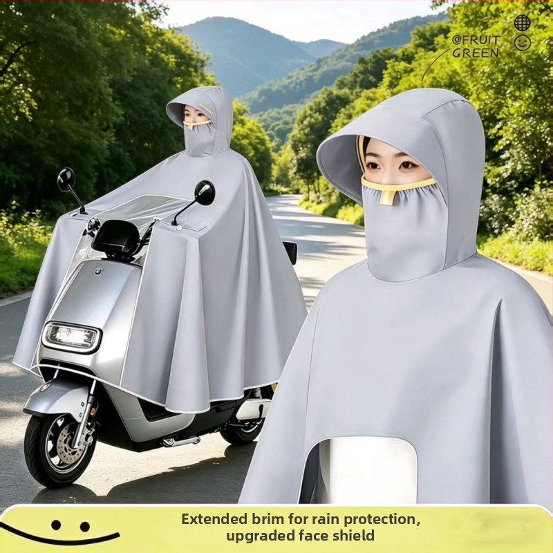 Elektronikus robogó/motor esőkabát, teljes testet takaró poncsó, extra nagy, vízálló Oxford anyag