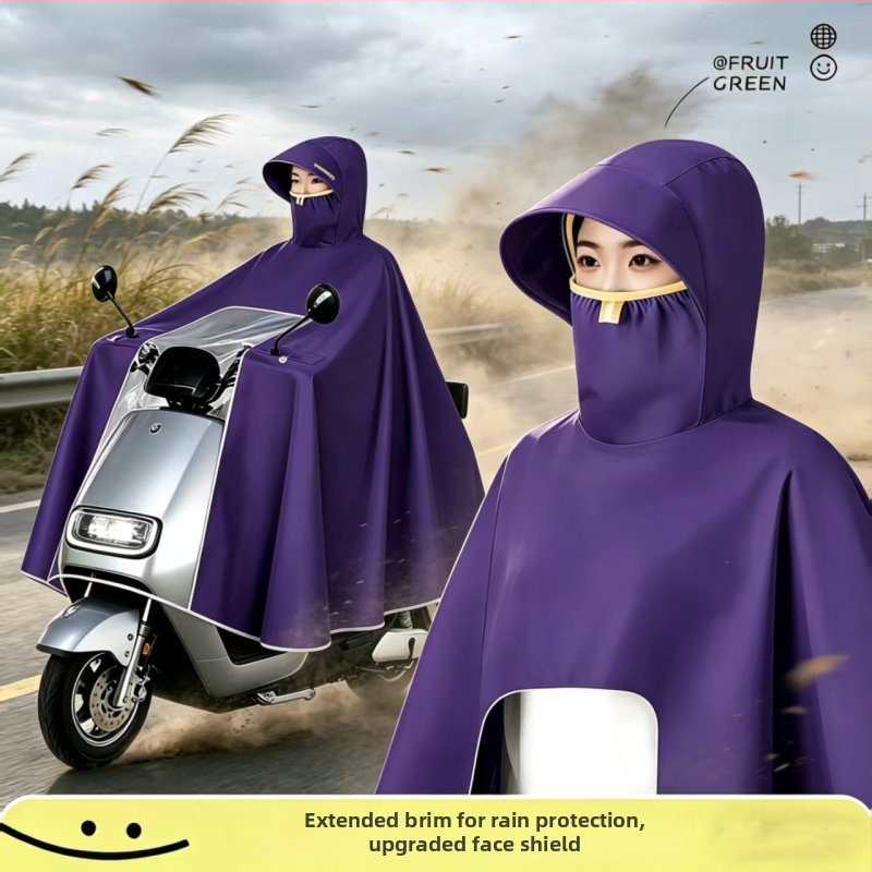 Elektronikus robogó/motor esőkabát, teljes testet takaró poncsó, extra nagy, vízálló Oxford anyag