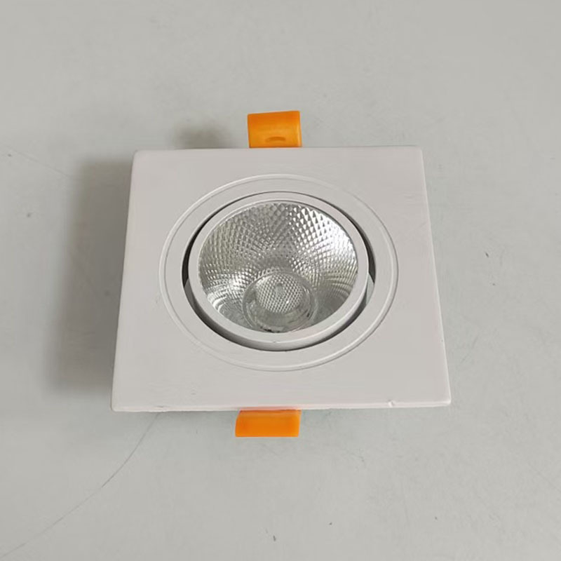 COB τετράγωνο φωτιστικό προβολέα με σχάρα, LED downlight οροφής με μία, δύο ή τρεις κεφαλές για εμπορικά κέντρα, αίθουσες έκθεσης και σαλόνια