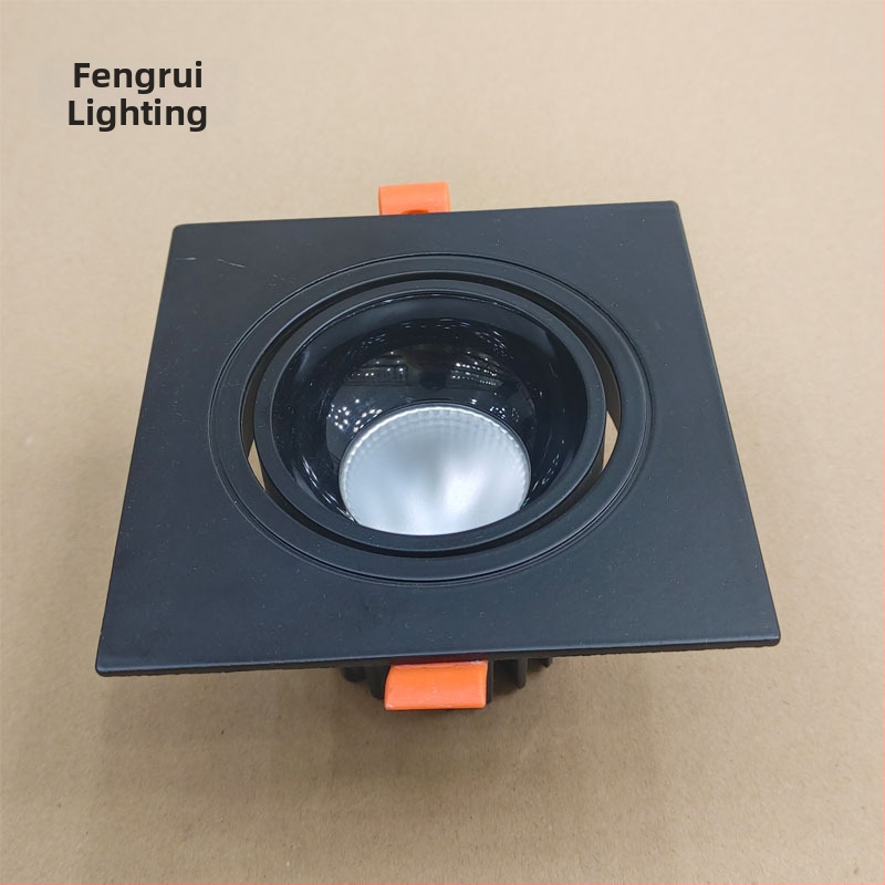 COB τετράγωνο φωτιστικό προβολέα με σχάρα, LED downlight οροφής με μία, δύο ή τρεις κεφαλές για εμπορικά κέντρα, αίθουσες έκθεσης και σαλόνια