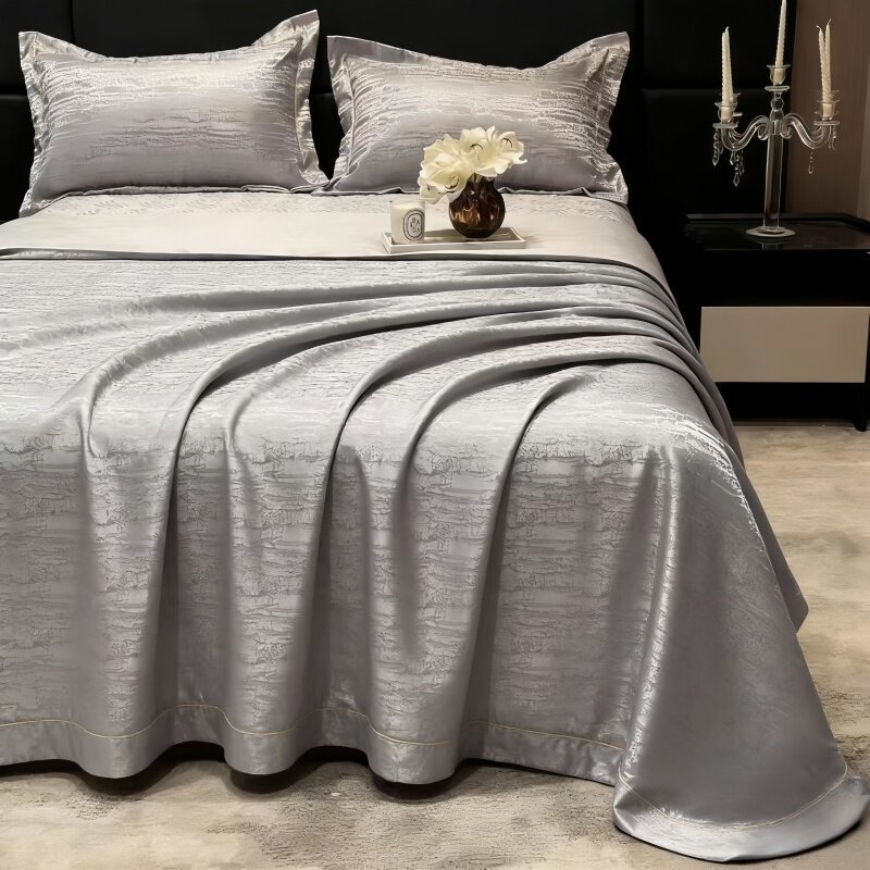 Ljetni jacquard svileni set posteljine od četiri dijela, periva svila, svilenkasto glatkoća, lagani luksuz