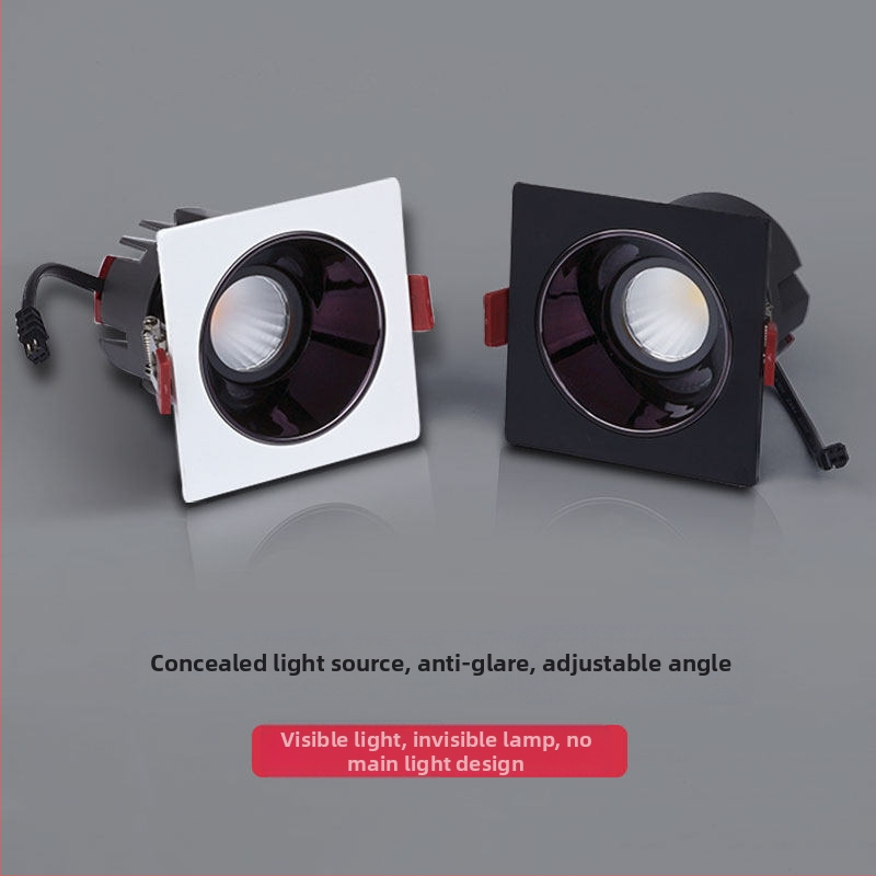 DALI Πρωτόκολλο, εντοιχιζόμενο LED downlight με μια κεφαλή, αντιθαμβωτικό, 7W–12W, οπή 75 mm, σχάρα 75 mm