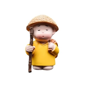 Set od 3 smolnih figurica za automobil – zen redovnici