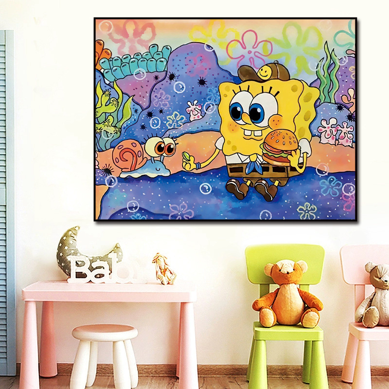 Mona Lisa SpongeBob keresztszemes készlet, 11-count vászon, cartoon