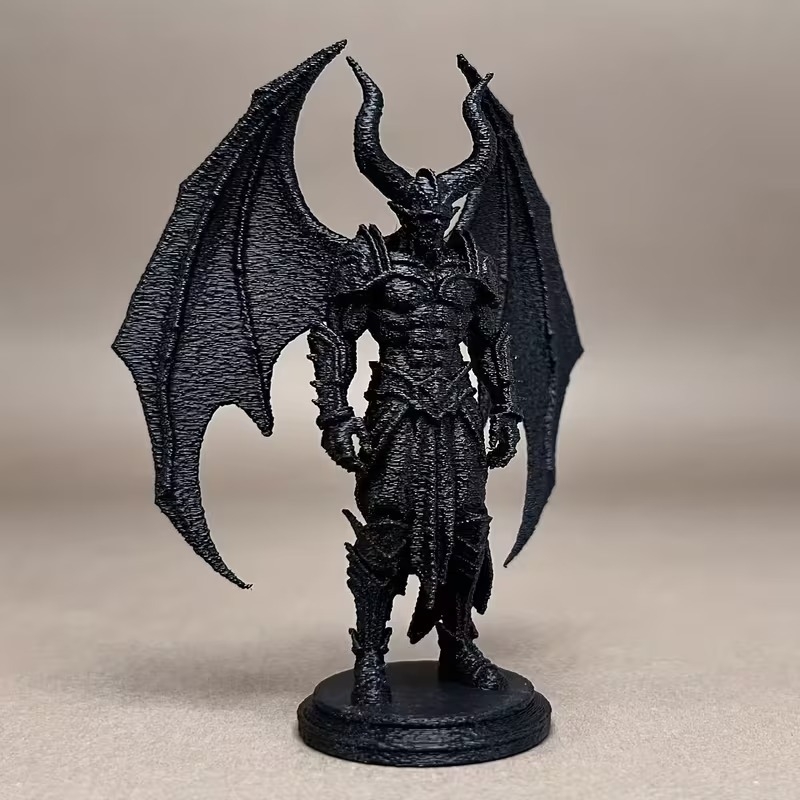 3D nyomtatott démon-ángyal szobor – kreatív otthoni dekoráció és ajándék