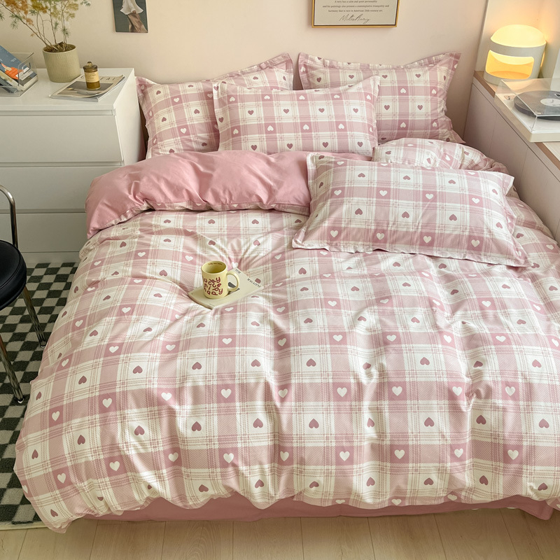 Set posteljine od 100% pamuka, Muji stil prugastog uzorka, četverodjelni set