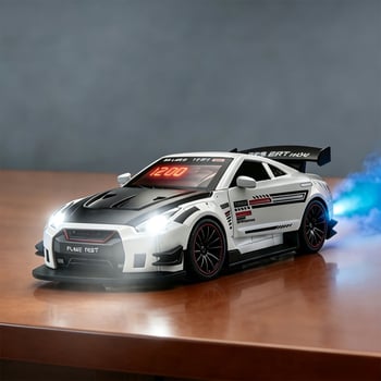 Ceas deșteptător cu sunet de motor de supercar și efecte de lumină LED, scară 1:2