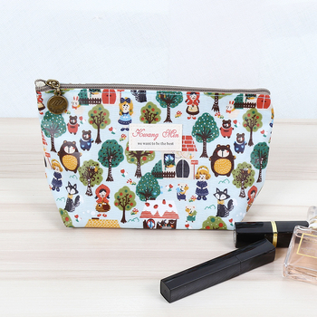 Torbica za šminku u korejskom stilu, platnena clutch torba s motivom crtani lik za pohranu