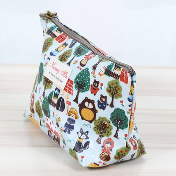 Torbica za šminku u korejskom stilu, platnena clutch torba s motivom crtani lik za pohranu