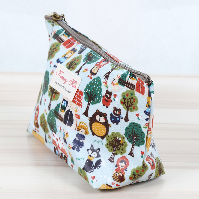 Torbica za šminku u korejskom stilu, platnena clutch torba s motivom crtani lik za pohranu