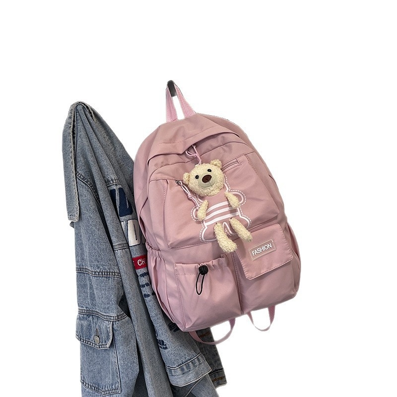 Slatka torba za djecu s motivom medvjeda, lagana školska torba, kapacitet 20–35 L, kompatibilna s 15-inčnim laptopom, unisex, za školu