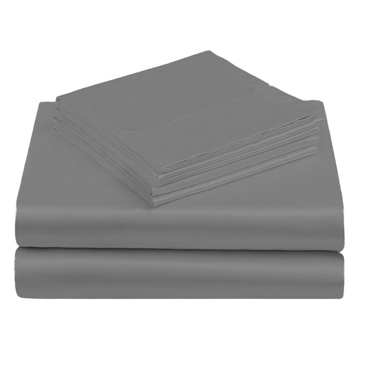 Σετ σεντονιών από Tencel (Lyocell), τεσσάρων τεμαχίων, περιλαμβάνει σεντόνι με λάστιχο, σεντόνι και μαξιλαροθήκες· μονόχρωμο, ύφανση twill, αντιδραστικό βαφή, καλοκαίρι