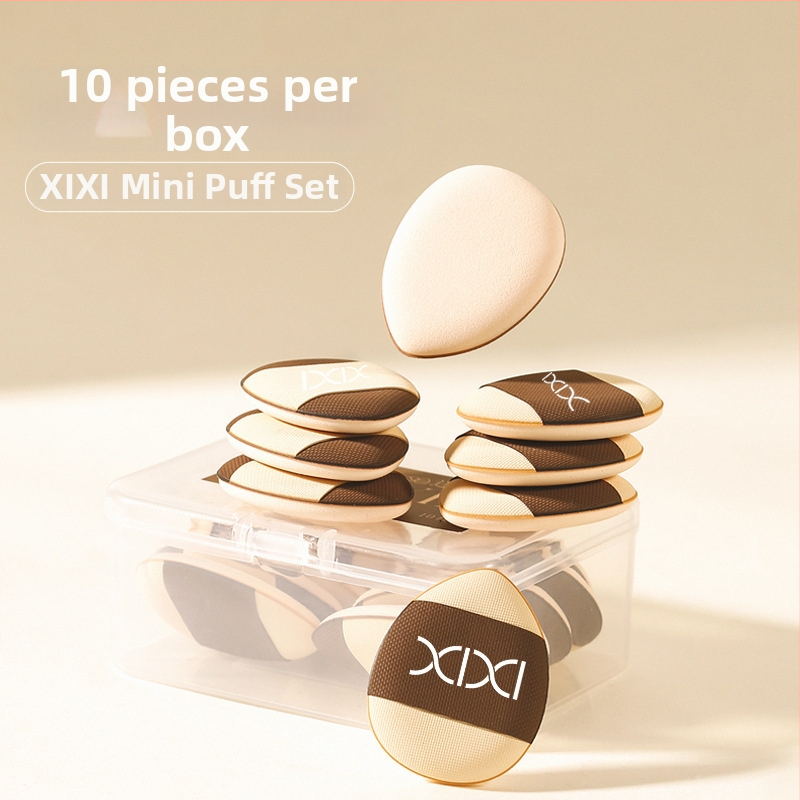 Xixi mini sminkszivacs csepp alakú, concealer, száraz és nedves kettős használat, kompakt és könnyen hordozható.