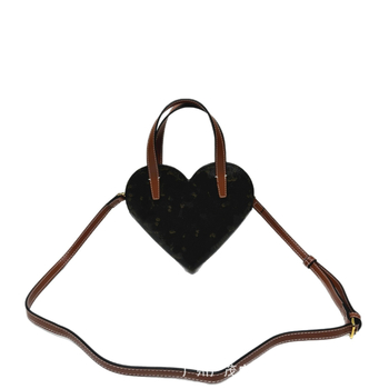 Ženska kožna crossbody torba u obliku srca, retro stil, s motivom Arc de Triomphe