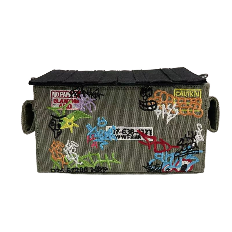 Torba od platna s graffiti otiskom za žene, srednje veličine, gradski stil, ekološki dizajn