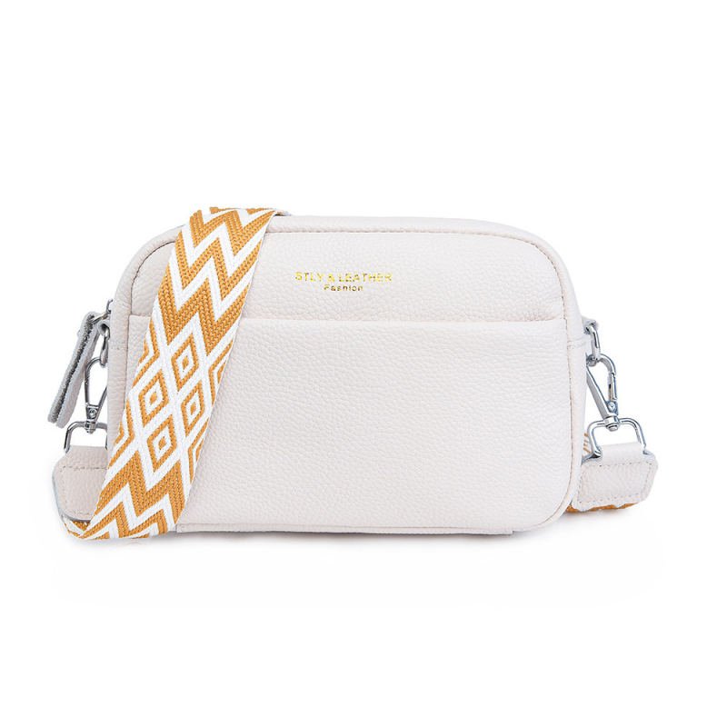 Ženska torbica za kameru od prave kože, mini kvadratna crossbody torba