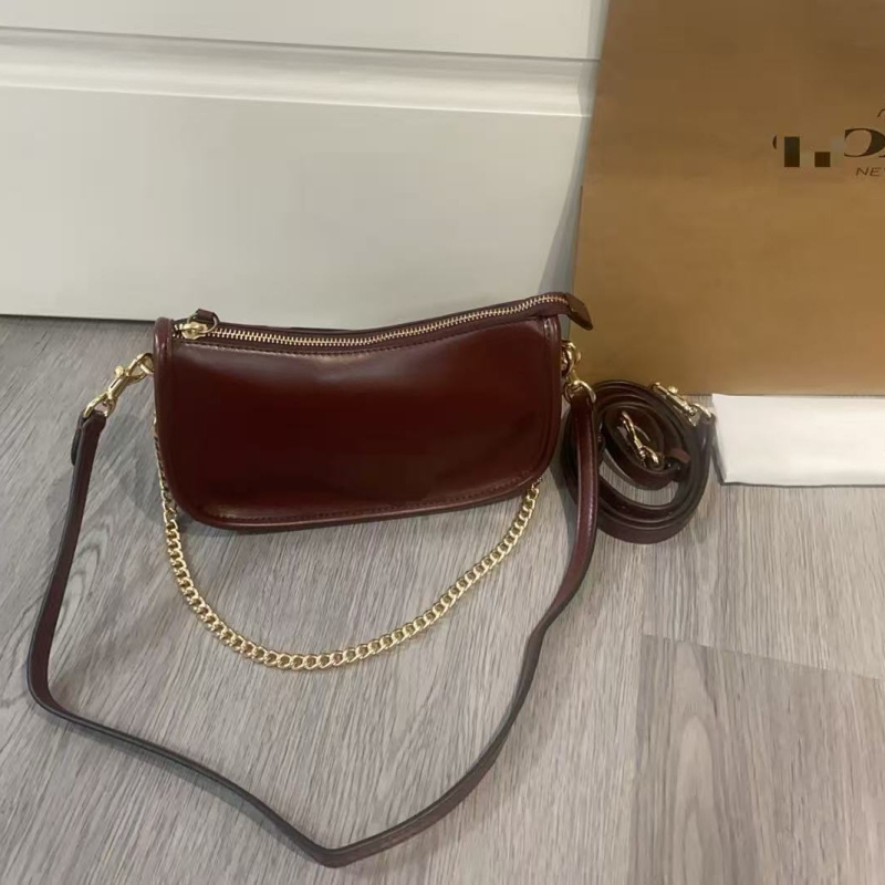 C Brand Dumpling torba za žene, jesen 2024, vintage inspirirana crossbody torba srednje veličine od prave kože