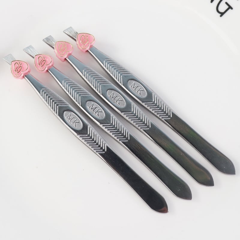 Set de 12 cleme pentru sprânene din oțel inoxidabil – instrument de înfrumusețare