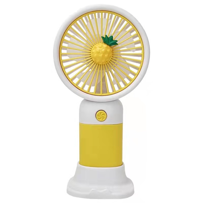 USB mini ventilátor, gyümölcs alakú, tölthető, kézi és asztali használatra, erős légáramlás, tartós diákoknak