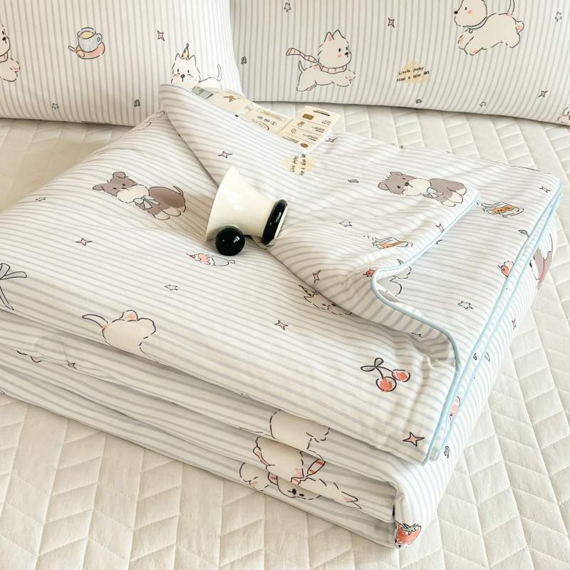 Letná prešívaná deka z pletenej bavlny Milk Silk, prateľná v práčke, pre deti, klimatizované izby a spoločné izby