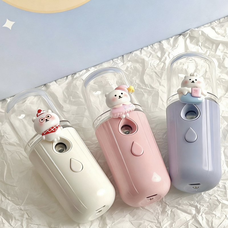 Nyári hidratáló permetező készülék, kézben tartható, USB-ről tölthető, hidratáló köd, szivárgás elleni védelem