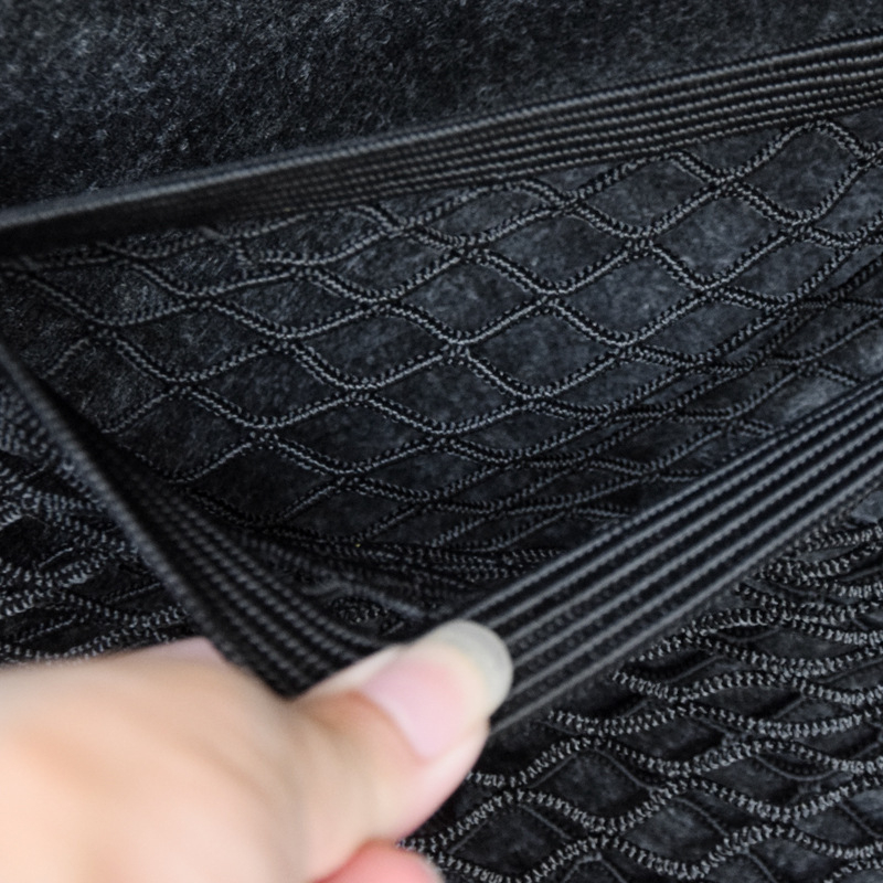 Mrežasta vrećica za skladištenje u prtljažniku s Velcro trakom, organizator prtljažnika s stražnjim kukom