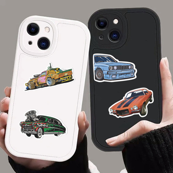 52-dijelni set modernih auto-kulturnih naljepnica za sportske i retro automobile, vodootporne dekorativne naljepnice za prtljagu i planer