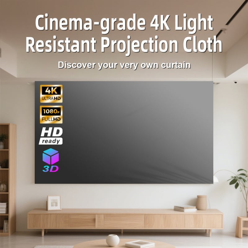 4K μεταλλική οθόνη προβολέα με αντιανακλαστικό φινίρισμα, 100/120 ίντσες, HD 3D, κινηματογραφικού επιπέδου