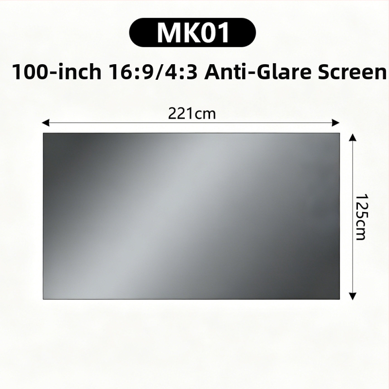 4K μεταλλική οθόνη προβολέα με αντιανακλαστικό φινίρισμα, 100/120 ίντσες, HD 3D, κινηματογραφικού επιπέδου