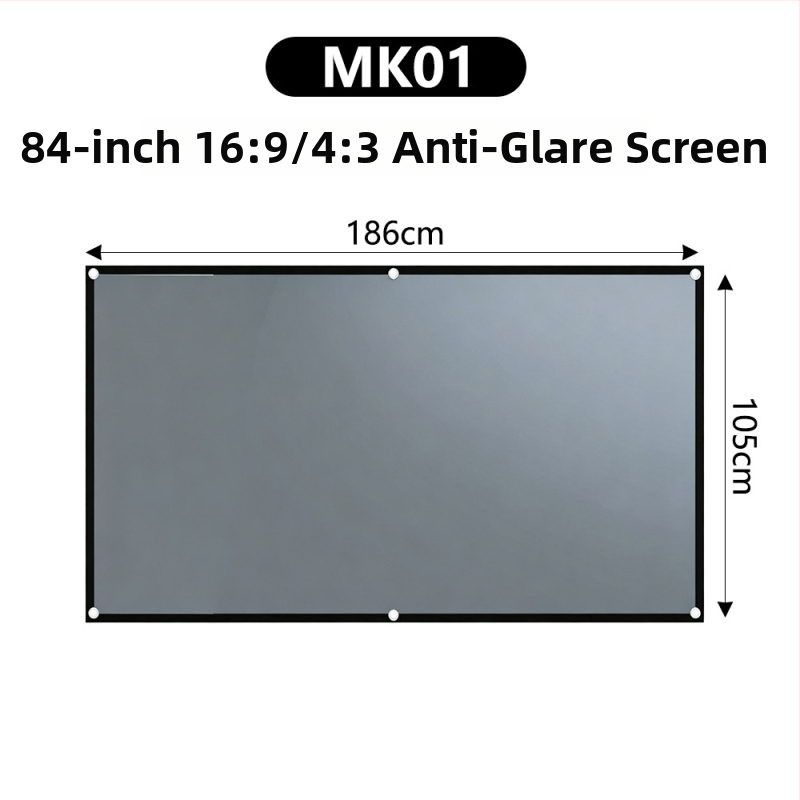 4K μεταλλική οθόνη προβολέα με αντιανακλαστικό φινίρισμα, 100/120 ίντσες, HD 3D, κινηματογραφικού επιπέδου
