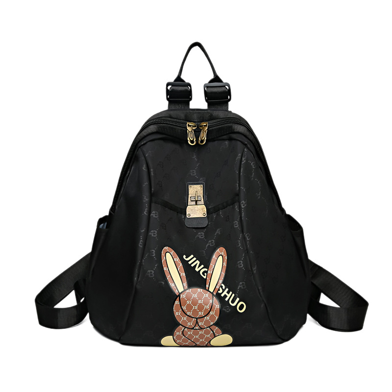 Ženski vodootporni ranac od Oxford tkanine, jednobojni crtani motiv, ramenski ili crossbody stil