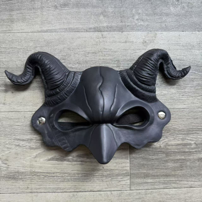 Maska polovice lica s rogom đavla za Halloween i cosplay