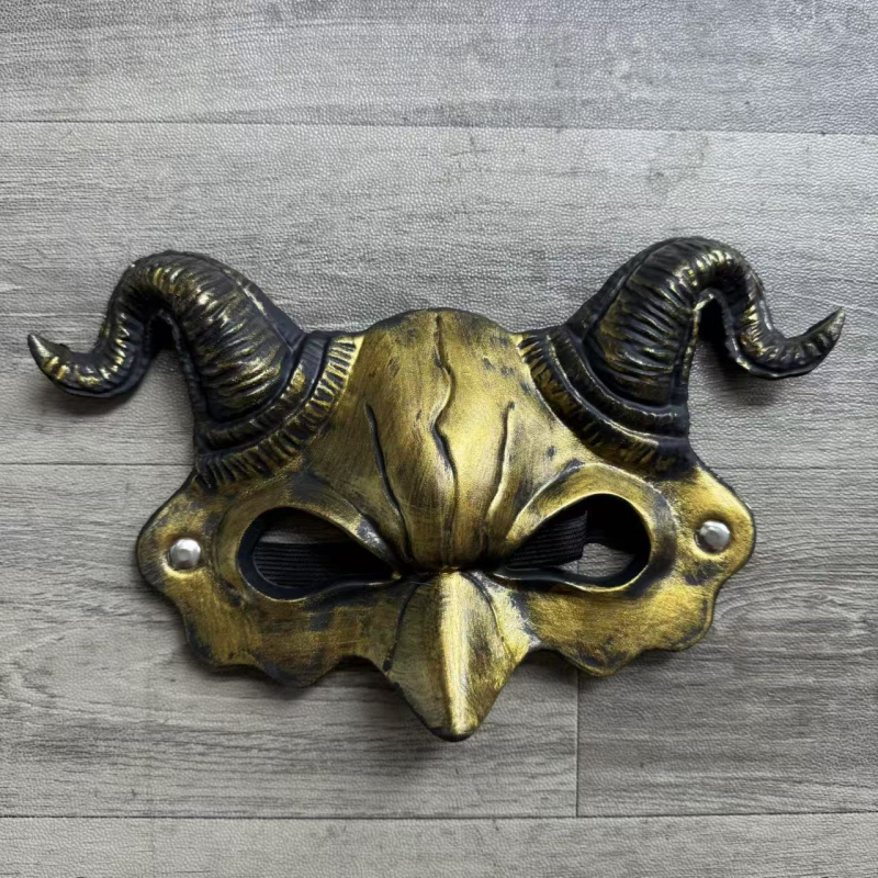 Maska polovice lica s rogom đavla za Halloween i cosplay
